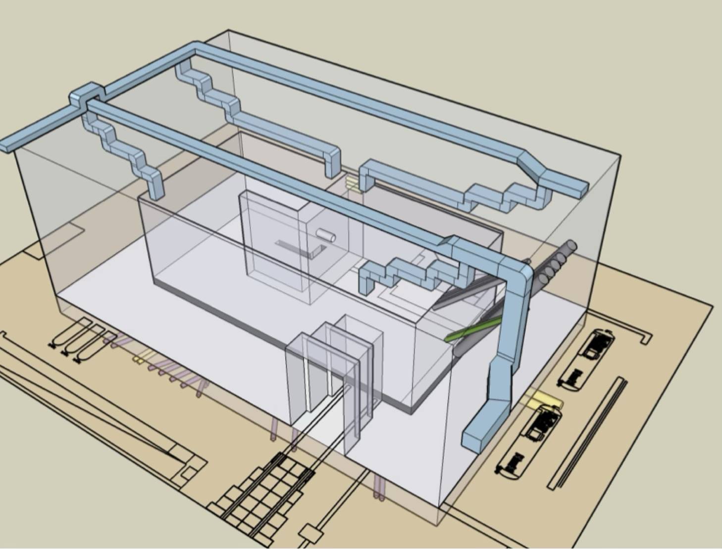 Bunker com sistemas de ar